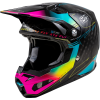 Fly RACING Formula Smart Carbon Örökség Sisak - Fekete/Elektromos Kék/Fúcsia