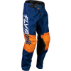 Fly RACING Ifjúsági Kinetic Khaos Nadrág Fehér/Tengerészkék/Narancs FLY Sisakok és ruházat Kiegészítő ruha