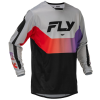 FLY RACING Kinetic USA motokrossz mez szürke-piros-lila-fekete