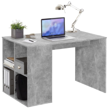 FMD betonszürke íróasztal oldalsó polcokkal 117 x 73 x 75 cm (428731) bútor