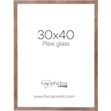 Focus Soul képkeret - diófa furnér (30x40) plexi fényképkeret