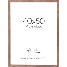 Focus Soul képkeret - diófa furnér (40x50) plexi fényképkeret