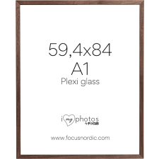 Focus Soul képkeret - diófa furnér (59,4x84) (A1) Plexi fényképkeret