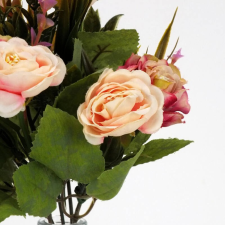 Fodros begónia csokor pink-púder 31 cm dekoráció