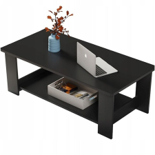 Fodym DOHÁNYZÓASZTAL MODERN PAD POLCCAL NAPPALI SZOBA NAGY 100 CM LOFT FEKETE bútor
