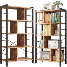 Fodym Könyvespolc rusztikus barna loft 154,5cm/74/30 Rebiko bútor
