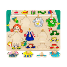 Fogantyús öltöztetős puzzle (lányos) puzzle, kirakós
