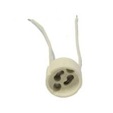  Foglalat porcelán halogén Gu10 -es 15cm vezetékkel Vt265 villanyszerelés