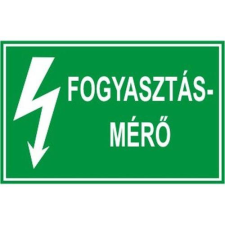  Fogyasztásmérő - műanyag, 160*240mm információs tábla, állvány