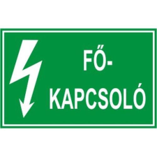  Főkapcsoló - öntapadó, 150*100mm információs tábla, állvány