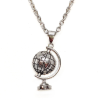 Földgömb medál lánccal, ezüst színű
