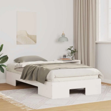  Földi ágykeret tárolóval Fehér 75 x 190 cm Tömör fenyőfa ágy és ágykellék