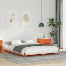  Földi ágykeret Viaszbarna 160 x 220 cm Tömör fenyőfa ágy és ágykellék