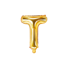 Fólia Balloon Letter ''T'', 35 cm, arany party kellék