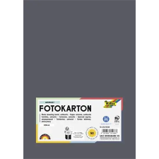 Folia Dekorkarton, A4, 300 g, 50 lap, FOLIA, antracitszürke kreatív papír