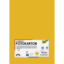 Folia Dekorkarton, A4, 300 g, 50 lap, FOLIA, mélysárga (FL6145016) kreatív papír
