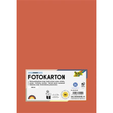 Folia Dekorkarton, A4, 300 g, 50 lap, FOLIA, narancs (FL6145040) kreatív papír