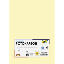 Folia Dekorkarton, A4, 300 g, 50 lap, FOLIA, szalmasárga (FL6145011) kreatív papír