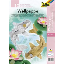 Folia Hullámkarton, 25x35 cm, 10 lap, FOLIA, arany és ezüst vegyes színek kreatív papír