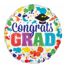  Fólia lufi – Ballagás – Congrats Grad! - Színes party kellék
