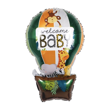 Fólia lufi – Hőlégballon – Welcome Baby – Szafari party kellék