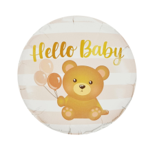  Fólia lufi – Macis, Hello Baby felirattal party kellék