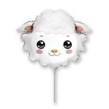  Fólia lufi mini, bárányka fej, 14" party kellék