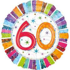  Fólia lufi Radiant Birthday 60 party kellék