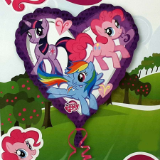  Fólia nagy lufi Little Pony szív alakú party kellék