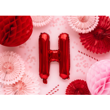 Fóliaballon Betű &#039;&#039;H&#039;&#039;, 35cm, piros party kellék