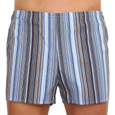 Foltýn Klasszikus férfi rövidnadrág kék csíkokkal túlméretezett (KN75) 6XL