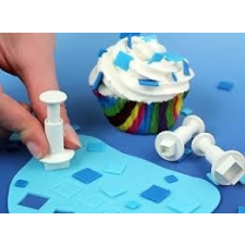 Fondant / Marcipán rúgós kiszúró 3db-os készlet - Négyzet sütés és főzés