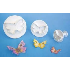 Fondant / Marcipán rugós kiszúró 3db-os készlet - Pillangó sütés és főzés