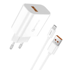 Foneng EU46 2xUSB-A hálózati töltő + USB-A - MicroUSB kábel fehér (EU46 Micro) (EU46 Micro) mobiltelefon kellék
