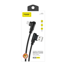 Foneng X70 Angled USB to Micro USB Cable, 3A, 1m (Black) kábel és adapter