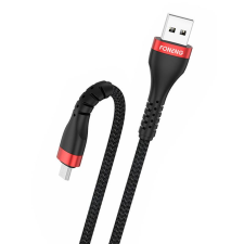 Foneng X82 USB-A - Micro USB 3A töltőkábel 1m fekete (X82 Micro) mobiltelefon kellék
