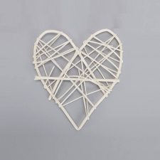  Fonott hálós szív 15cm dekorálható tárgy