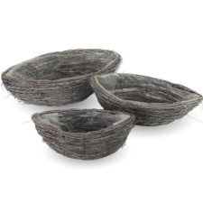  Fonott inda csónak tál 3db/szett 4/# dekorációs kellék