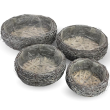  Fonott inda tál 4db/szett 6/# dekorációs kellék