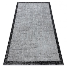 Fonott sizal floorlux szőnyeg 20401 Keret ezüst / fekete 120x170 cm lakástextília