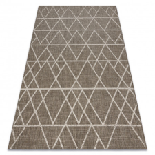  Fonott sizal floorlux szőnyeg 20508 taupe / pezsgő HÁROMSZÖGEK 60x110 cm lakástextília