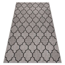 Fonott sizal floorlux szőnyeg 20607 marokkói rácsos ezüst / fekete 240x330 cm lakástextília