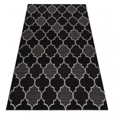 Fonott sizal floorlux szőnyeg 20607 marokkói rácsos ezüst / fekete 60x110 cm lakástextília