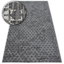 Fonott sizal szőnyeg LOFT 21145 boho elefántcsont/ezüst/szürke 120x170 cm lakástextília