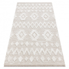  Fonott Sizal szőnyeg MOROC 22319 rombuszok boho rojt - szerkezeti bézs / krém 117x170 cm