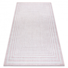 Fonott sizal szőnyeg SION labirintus 22376 lapos szövött rózsaszín / ecru 120x170 cm lakástextília