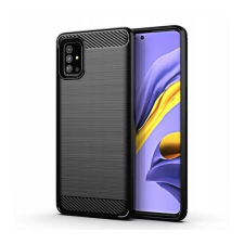 Forcell Carbon hátlap tok Samsung A716 Galaxy A71 5G, fekete tok és táska