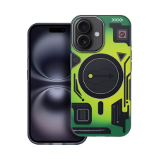 Forcell F-Protect Levels iPhone 16 ütésálló MagSafe tok, Cyber, zöld-szürke tok és táska