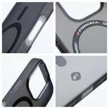 Forcell F-Protect MagSafe-kompatibilis tok Samsung Galaxy S25 - fekete átlátszó tok és táska