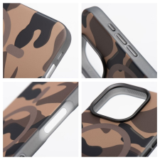 Forcell F-Protect MagSafe-kompatibilis tok Samsung Galaxy S25 Ultra - barna terepmintás tok és táska